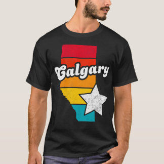 T-shirt Calgary Alberta Canada Souvenir Vintage en détress