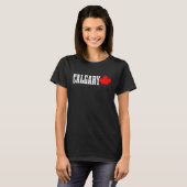 T-shirt Calgary Alberta Feuille d'érable Canada Drapeau ca (Devant entier)