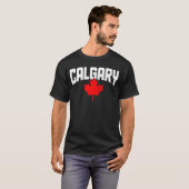 T-shirt Calgary Alberta Maple Leaf Canada Drapeau canadien (Devant entier)