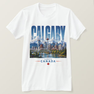 T-shirt 🏔 Calgary Style Moderne de Ville Montagnarde 🏔
