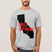 T-shirt CALI STRONG Red Blk CA Solid Heart (Devant)