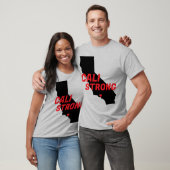 T-shirt CALI STRONG Red Blk CA Solid Heart (Unisexe)