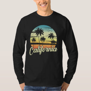 T-shirt Cali Sunset Beach Californie Palmiers d'été Ca