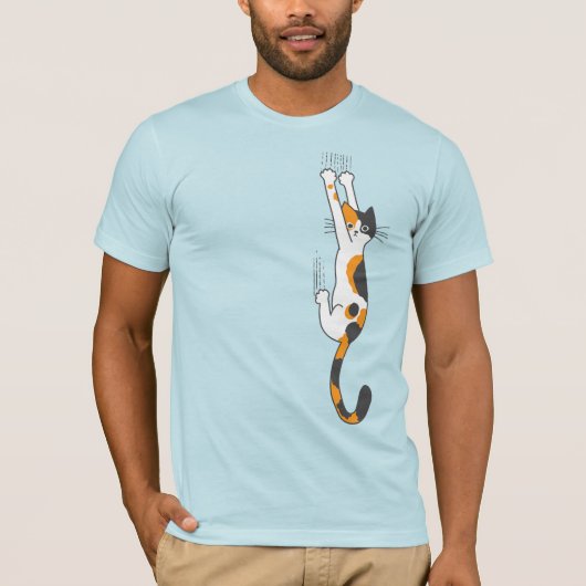 T-shirt Calico Cat Hanging On Funny Cat Lover's (Devant)