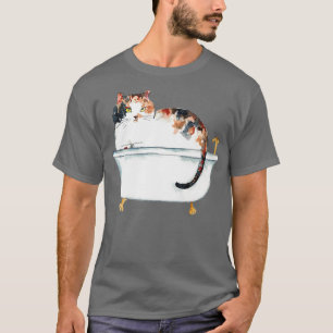 T-shirt Calico cat toilette Peinture 1