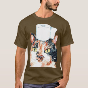 T-shirt Calico cat toilette Peinture 2