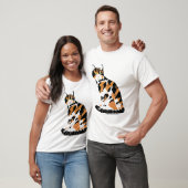 T-shirt Calico chat assis (Unisexe)