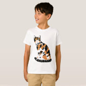 T-shirt Calico chat assis (Devant entier)