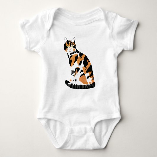T-shirt Calico chat assis (Devant)