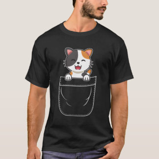 T-shirt Calico Chat Kitten En Poche