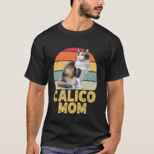 T-shirt Calico maman drôle vintage amateur de chat rétro c