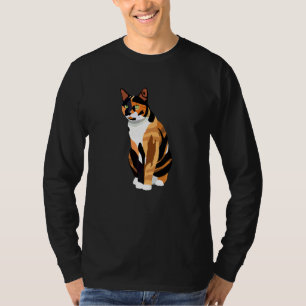 T-shirt Calico Portrait Tricolore Chat Tortoiseshell Kitty