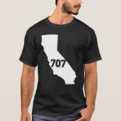 T-shirt California 707 Area Code (Devant)