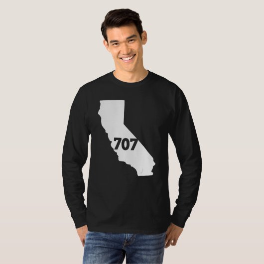 T-shirt California 707 Area Code (Devant entier)