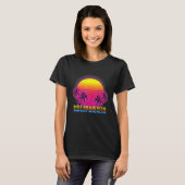 T-shirt California Beach Life Electro Retro Sunset Love Ca (Devant entier)