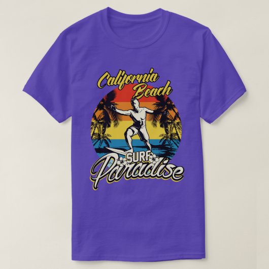 T-shirt California Beach Surf (Design devant)