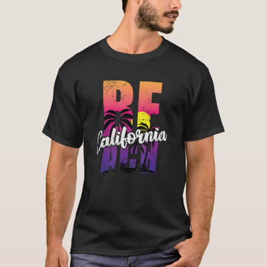 T-shirt California Beach USA America State (Devant)
