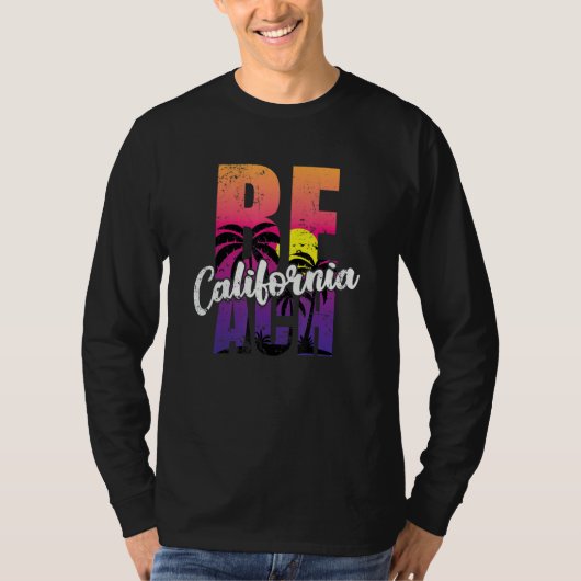 T-shirt California Beach USA America State (Devant)