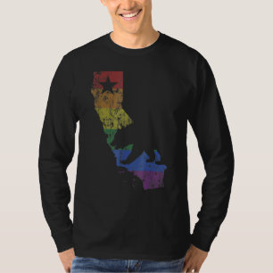 T-shirt California Bear Lgbtq+ Gay Lesbian Pride Drapeau H