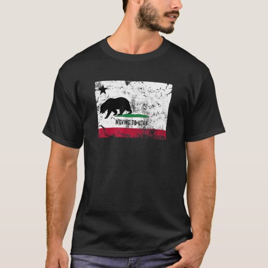 T-shirt California Bear Se Rend À Utah À Pied (Devant)