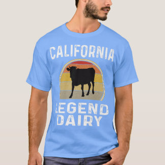 T-shirt California Dairy Farmer Legend Dairy Cow Cattle Fu