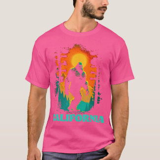 T-shirt California Funny Bigfoot Randonnée Sasquatch Retro