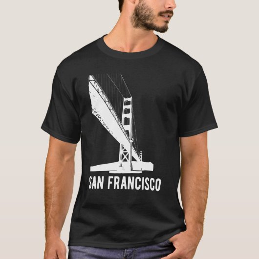 T-shirt California Golden Gate Bridge Skyline San Francisc (Devant)