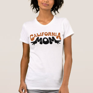 T-shirt California Mom logo badge fire