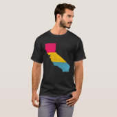T-shirt California Pansexual Flag (Devant entier)