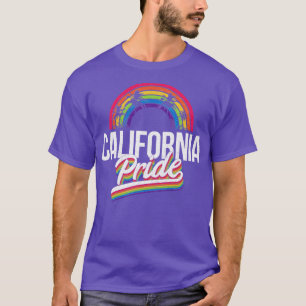 T-shirt California Pride LGBT Gay Rainbow Vintage pour hom
