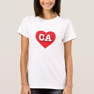 T-shirt California Red Heart - J'aime CA