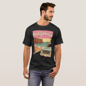 T-shirt California Retro Beach Vacation Graphics  Cali Sur (Devant entier)