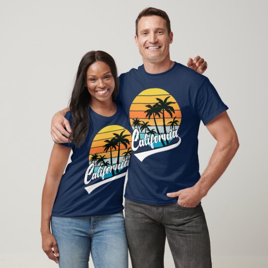 T-shirt California Retro Sunset (Unisexe)
