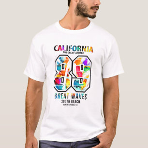 T-shirt California Retro Vintage Summer 89 South Beach Ins