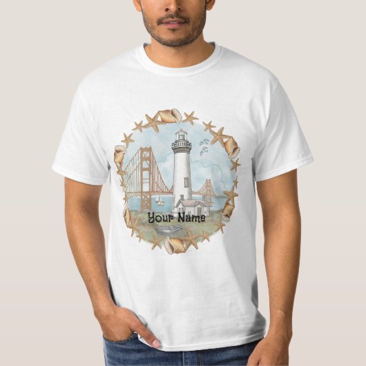 T-shirt California Shells Lighthouse (Devant)