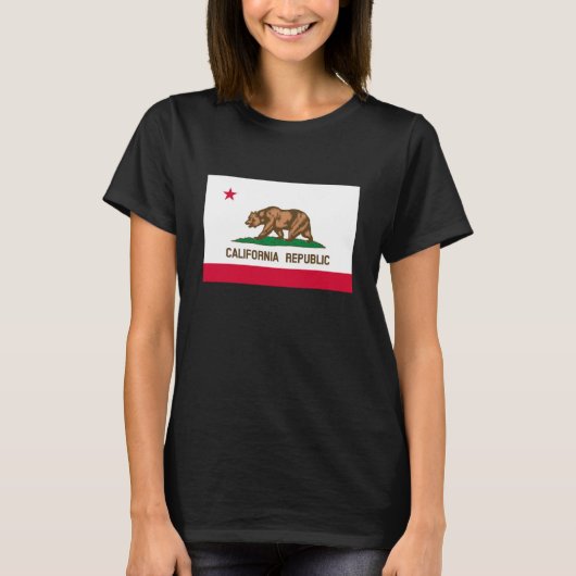 T-shirt California State Flag Design (Devant)