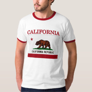 T-shirt California State Flag Ringer