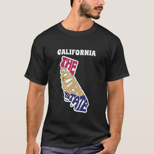 T-shirt California State Pseuname Word Art (Devant)