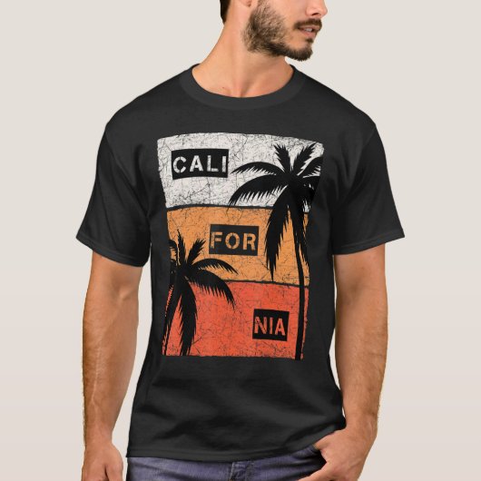 T-shirt California Summer Vacation Vintage (Devant)