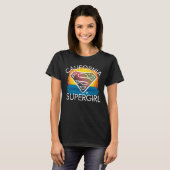 T-shirt California Supergirl Sunset Graphic (Devant entier)