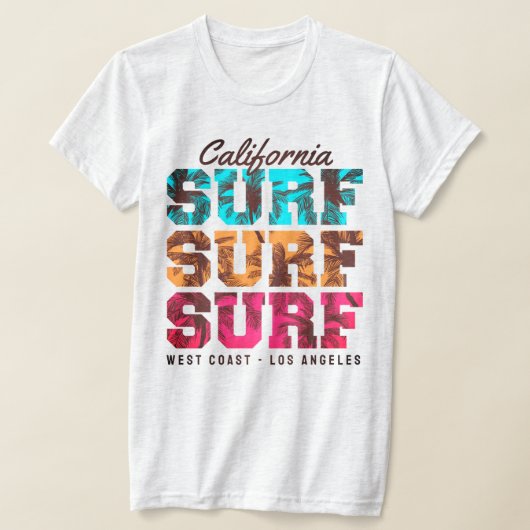 T-Shirt California Surf Vibes – Côte Ouest (Poser)