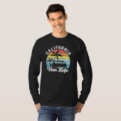 T-shirt California Van Life Palm Tree Surfboard Beach Trop (Devant entier)