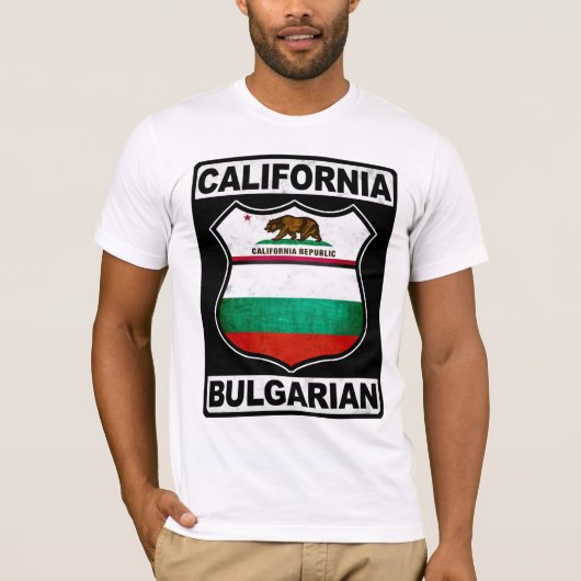 T-shirt Californie Bulgare Américain (Devant)