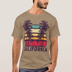 T-shirt Californie CA Retro les années 70 Vintage Skyline 