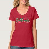 T-shirt Californie en code Morse, CA États-Unis Vibrant (Devant)