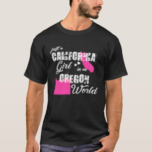 T-shirt Californie Juste une fille californienne dans l'Or