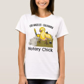 T-shirt Californie Notaire Chick Yellow Feather Queue (Devant)