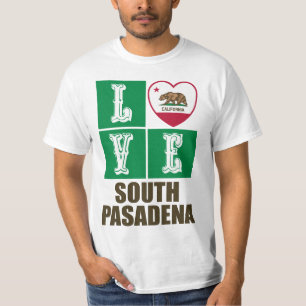 T-shirt Californie République Drapeau Amour Sud Pasadena
