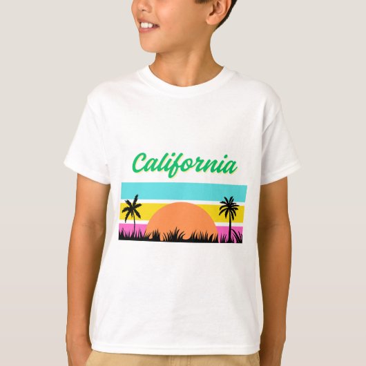 T-shirt californien pour enfants (Devant)