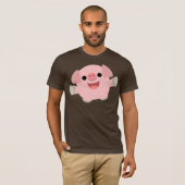T-shirt câlin de porc de bande dessinée (Devant entier)